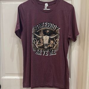 Jelly Roll Lyrics Graphic T-Shirt in Maroon
